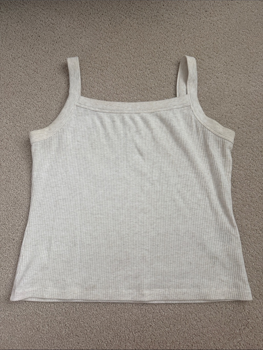 Cream ribbed American eagle tank